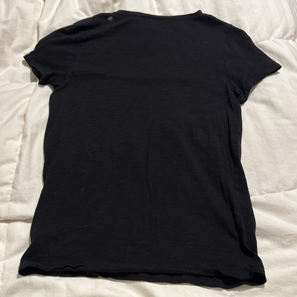 Express - Black S/S Square Neck T Shirt - Small - Picture 6 of 6